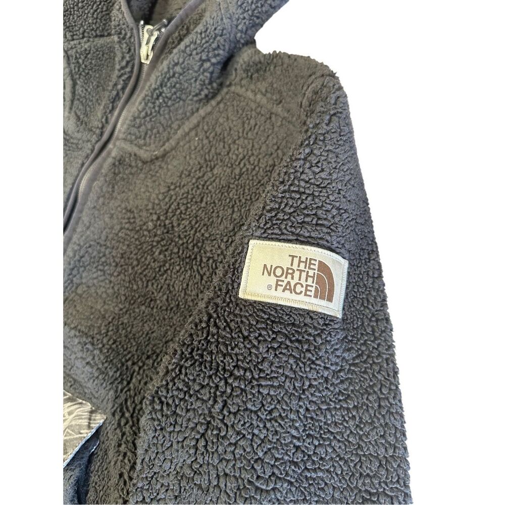 The North Face Women’s Medium Campshire Hoodie Black 1/4 Zip Sherpa Pullover - Picture 8 of 11